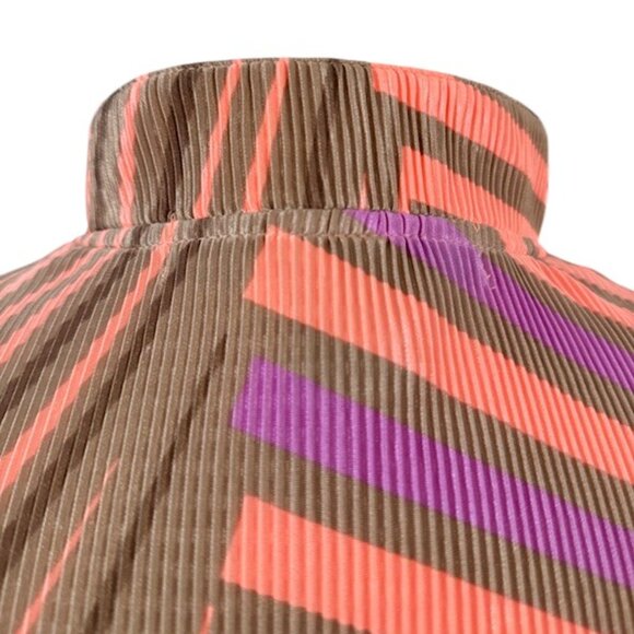 JAMIE SADOCK Women's Orange Multicolor Abstract Crinkle Golf Top 1/4 Zip Sm EUC - Picture 12 of 14